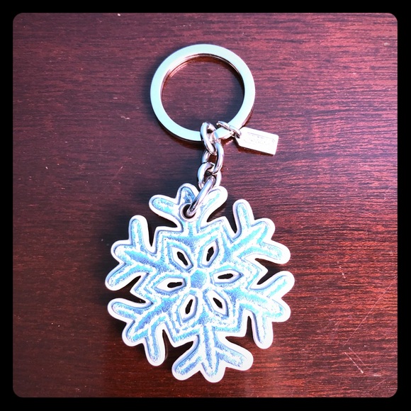 Coach Accessories - ❄️ Like new Authentic Coach Snowflake Key Ring ❄️